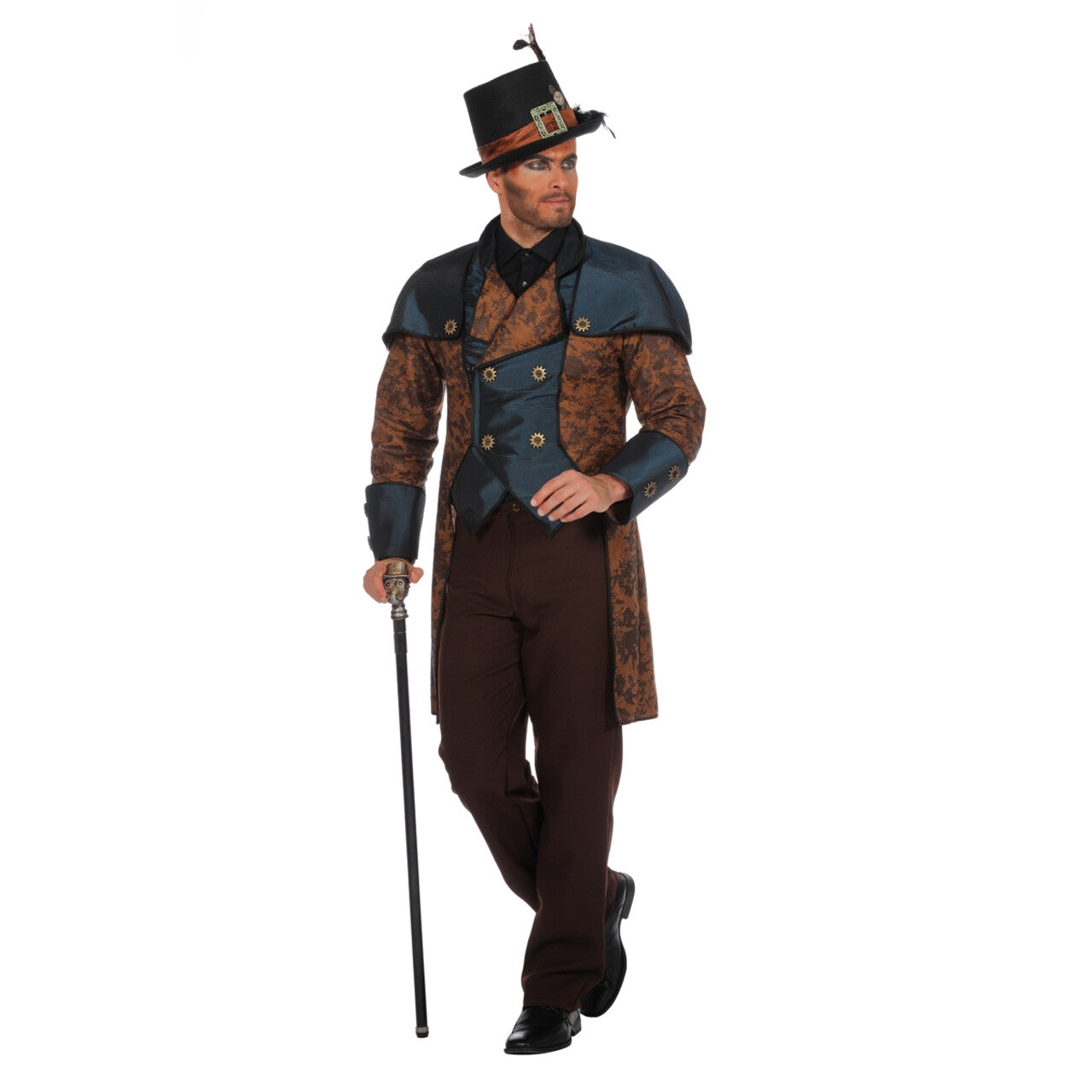 Op deze afbeelding zie je een Kostuums, van het merk Wilbers. Steampunk Jas Industrieel Man Kostuum