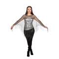 Poncho Netz Schwarz Damen