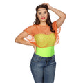 Disco Visnetshirt Neonoranje Vrouw