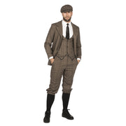 Op deze afbeelding zie je een Kostuums, van het merk Wilbers. Roaring 20s Herencolbert Peaky Birmingham Bruin Man