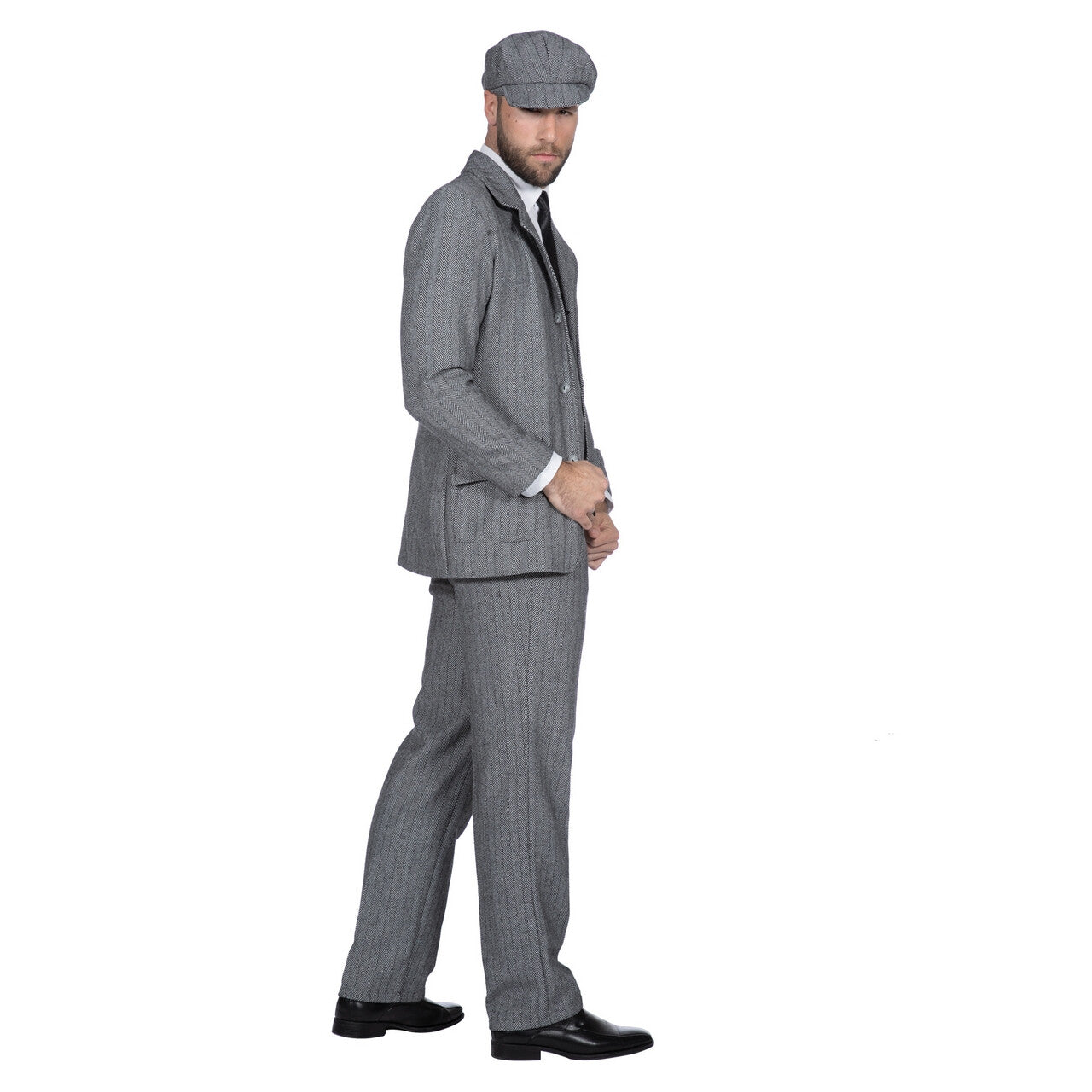 Op deze afbeelding zie je een Kostuums, van het merk Wilbers. Roaring 20s Colbert Peaky Birmingham Grijs Man