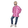 Roze Ruchesblouse Satijn Foute Disco Kind