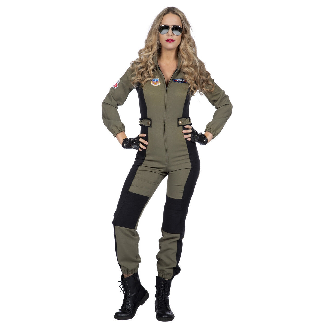 Op deze afbeelding zie je een Kostuums, van het merk Wilbers. Maverick Top Piloot F35 Straaljager Vrouw Kostuum