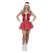 Op deze afbeelding zie je een Kostuums, van het merk Wilbers. Kokette Pikante Vrolijk Kerstfeest Kerstvrouw Kostuum