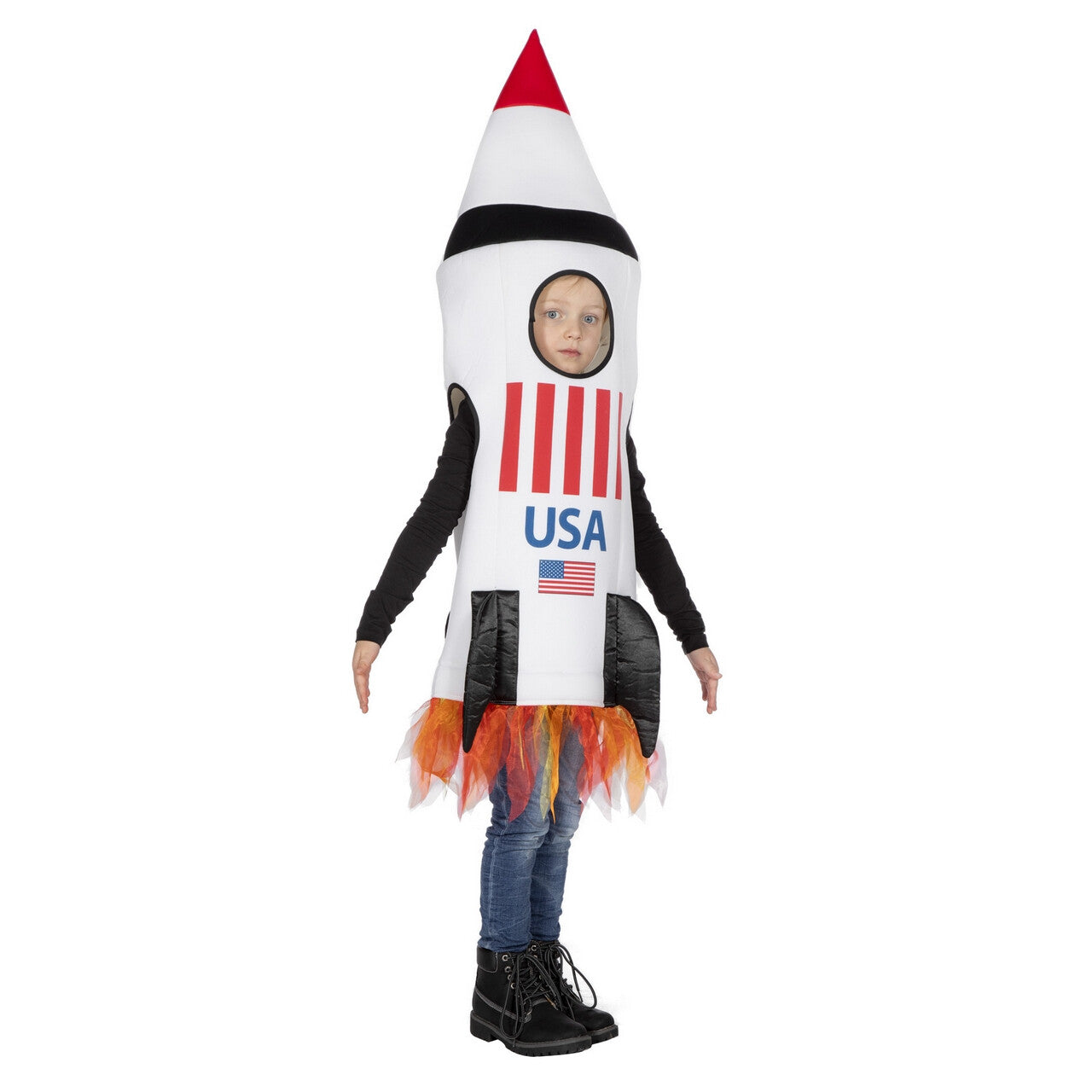 Op deze afbeelding zie je een Kostuums, van het merk Wilbers. Raket Naar De Maan Nasa USA Kind Kostuum