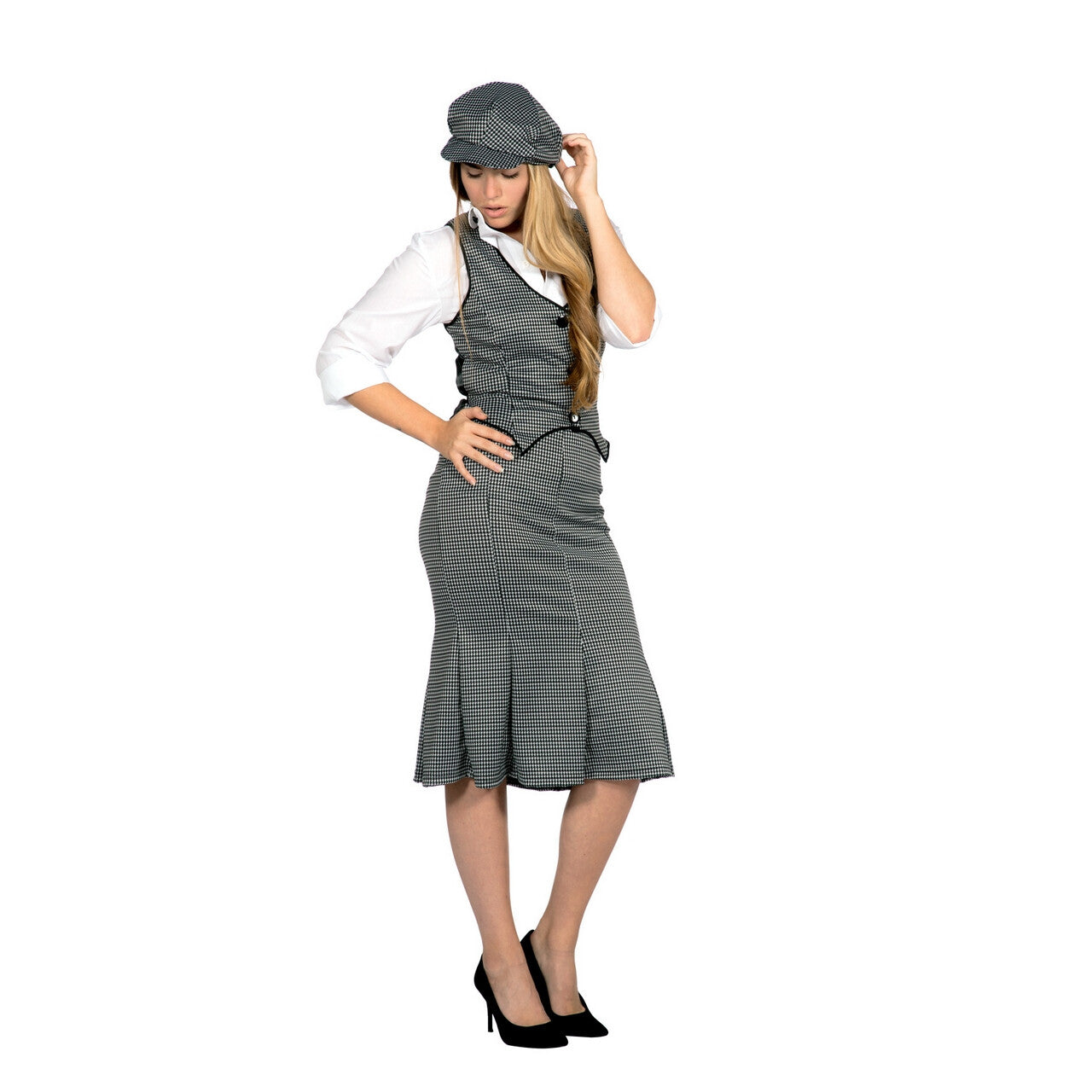 Op deze afbeelding zie je een Kostuums, van het merk Wilbers. Set Roaring 20s Polly Eastender Vrouw Kostuum