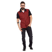 Op deze afbeelding zie je een Kostuums, van het merk Wilbers. Rockabilly Hemd Ruitjes Remy Man