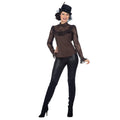 Sexy Kanten Blouse Bruin Vrouw