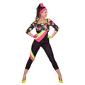 Spetterend Aerobic Neon 80S Kostuum Vrouw