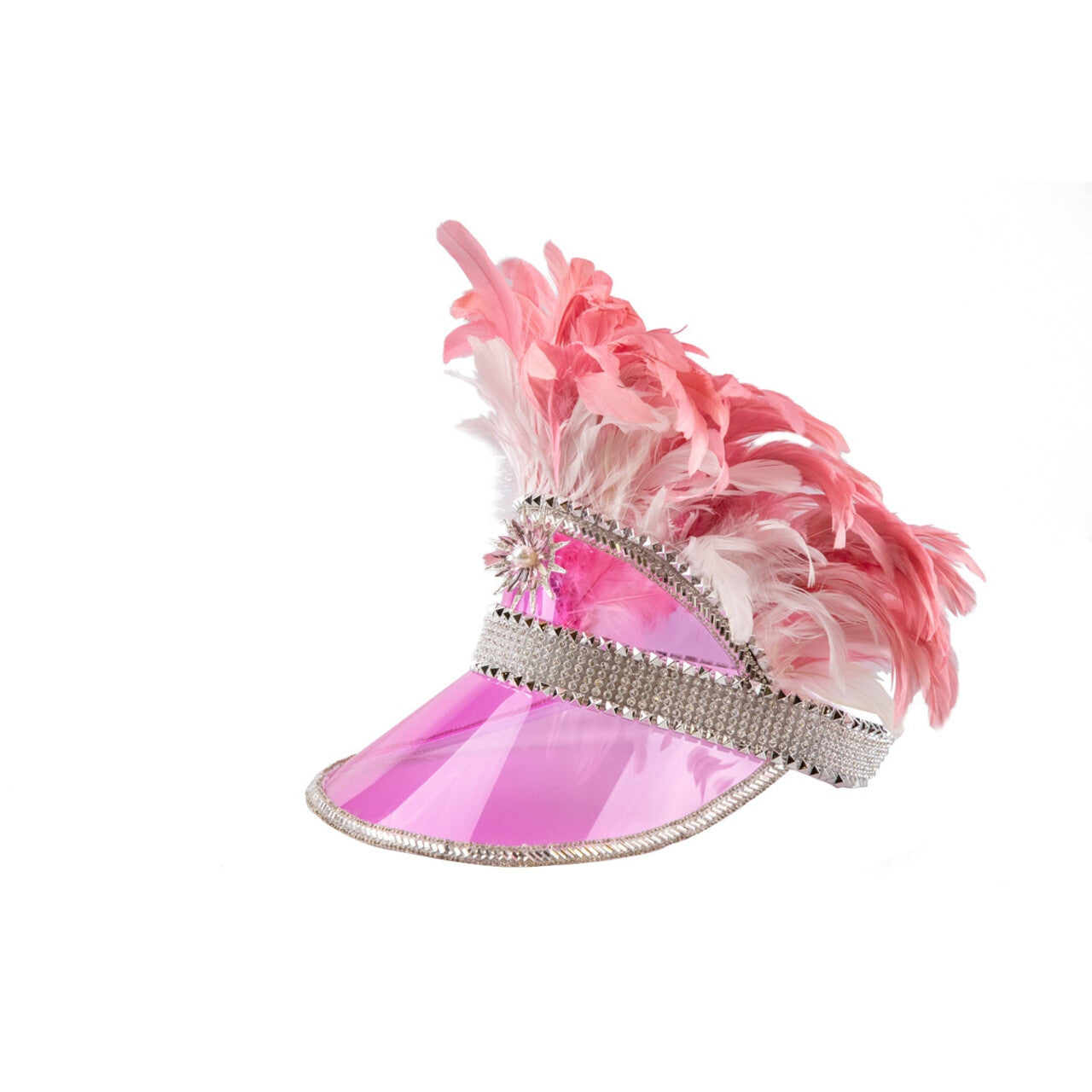 Op deze afbeelding zie je een Accessoires, van het merk Wilbers. Roze Glam Zomercarnaval Zonneklep