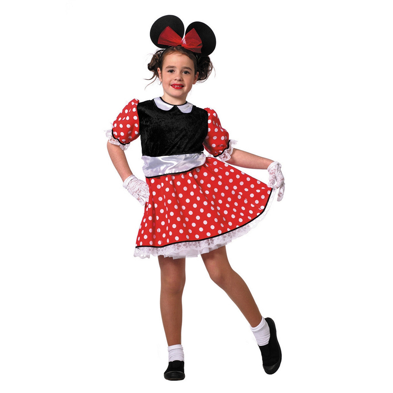 Op deze afbeelding zie je een Kostuums, van het merk Wilbers. Jaren 50 Style Minnie Modern Meisje Kostuum