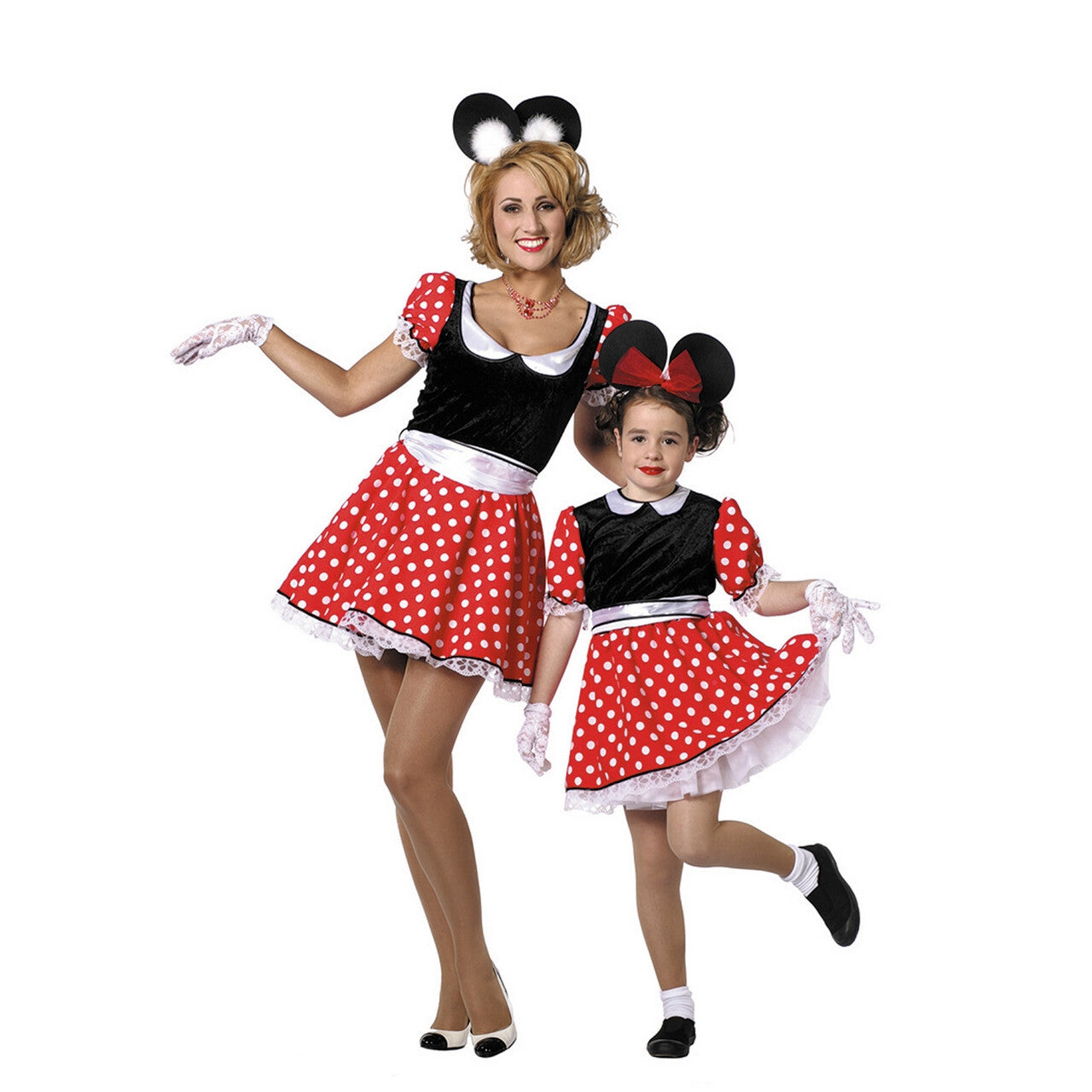Op deze afbeelding zie je een Kostuums, van het merk Wilbers. Jaren 50 Style Minnie Modern Meisje Kostuum