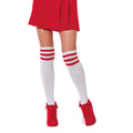 Chaussettes Cheerleader Blanches Avec Bande Rouge