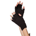 Gestrickte Fingerlose Handschuhe Schwarz