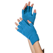 Op deze afbeelding zie je een Accessoires, van het merk Wilbers. Gebreide Vingerloze Handschoenen Baby Blauw