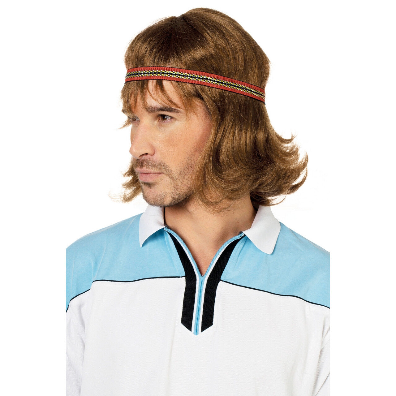 Op deze afbeelding zie je een Accessoires, van het merk Wilbers. Pruik 70s Borg