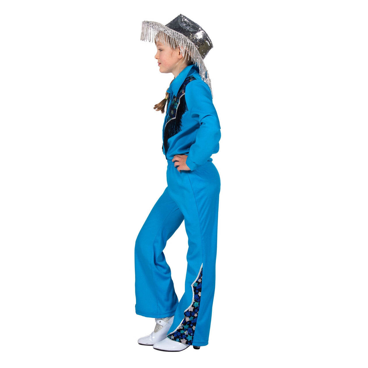 Op deze afbeelding zie je een Kostuums, van het merk Wilbers. Stoere Rodeo Star Blauw Kind Kostuum