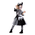Clown Sombre Noir Et Blanc Costume Fille