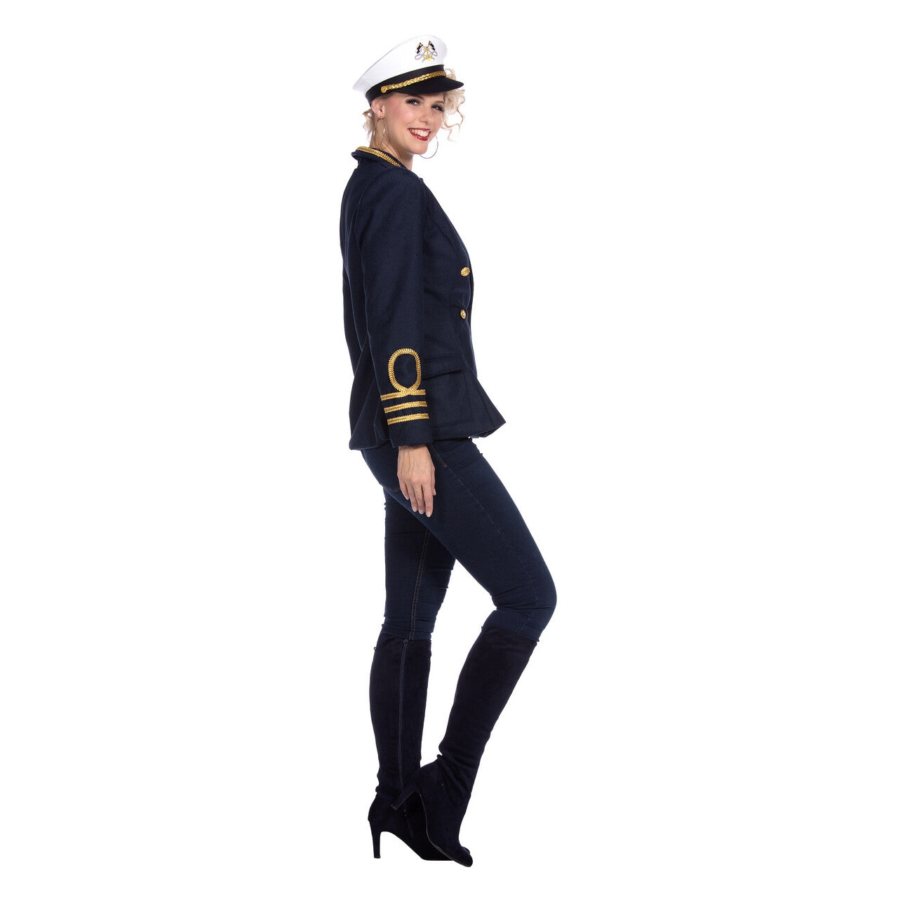 Op deze afbeelding zie je een Kostuums, van het merk Wilbers. Cruiseschip Kapitein Vaarwel Vrouw