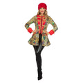 Luxe Leopardenwilde Jacke Rot Damen
