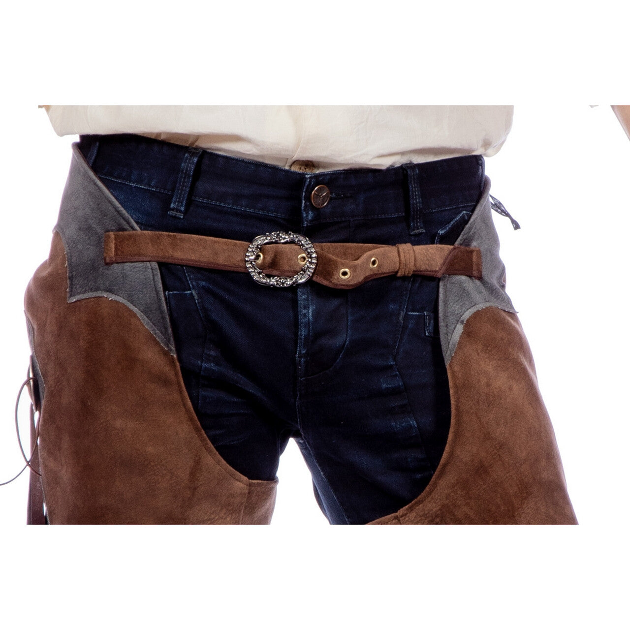 Op deze afbeelding zie je een Kostuums, van het merk Wilbers. Giddy Up Cowboy Chaps Man