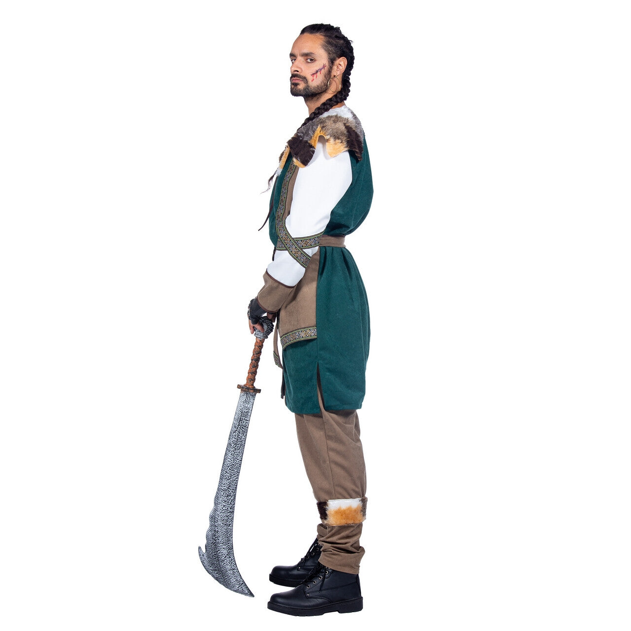 Op deze afbeelding zie je een Kostuums, van het merk Wilbers. Viking Strijder Op Rooftocht Man Kostuum