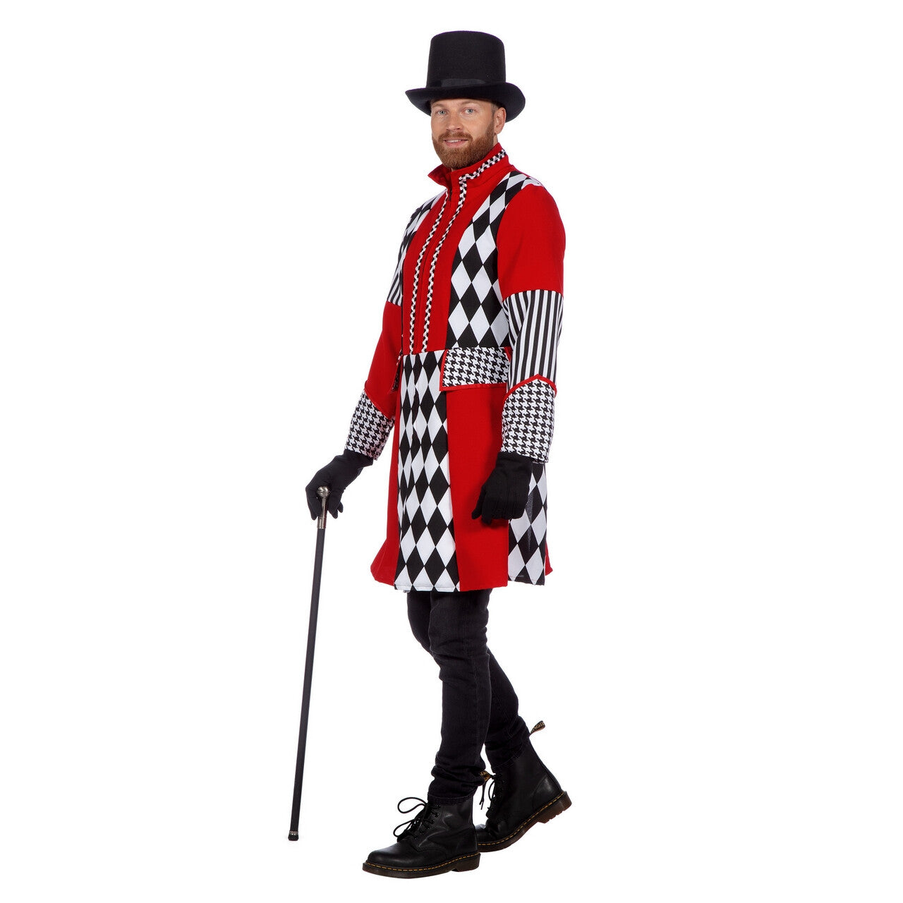 Op deze afbeelding zie je een Kostuums, van het merk Wilbers. Jas Ruiten Rood / Wit / Zwart Man