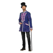 Op deze afbeelding zie je een Kostuums, van het merk Wilbers. Luxe Schitterende Glam Jas Pailletten Paars Man