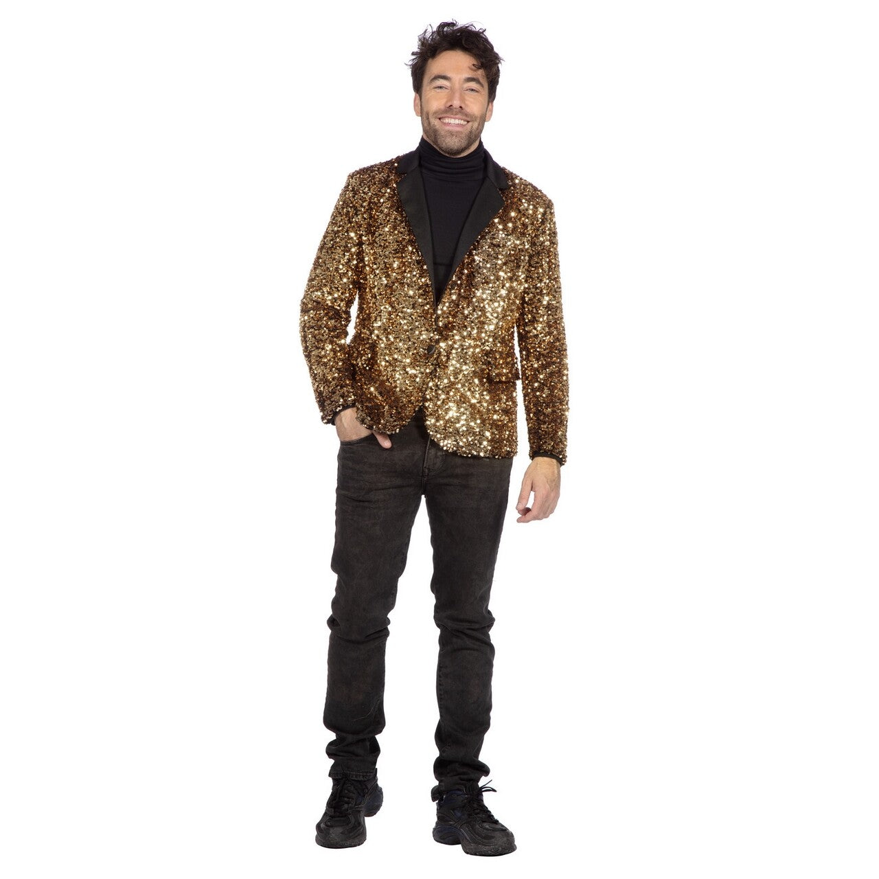Op deze afbeelding zie je een Kostuums, van het merk Wilbers. Luxe Glamour Guru Colbert Goud Man