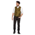 Glitter Gladiool Pailletten Gilet Goud Man