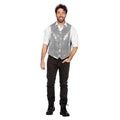 Showstopper Pailletten Gilet Zilver Man