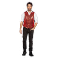 Showstopper Paillettenweste Rot Herren