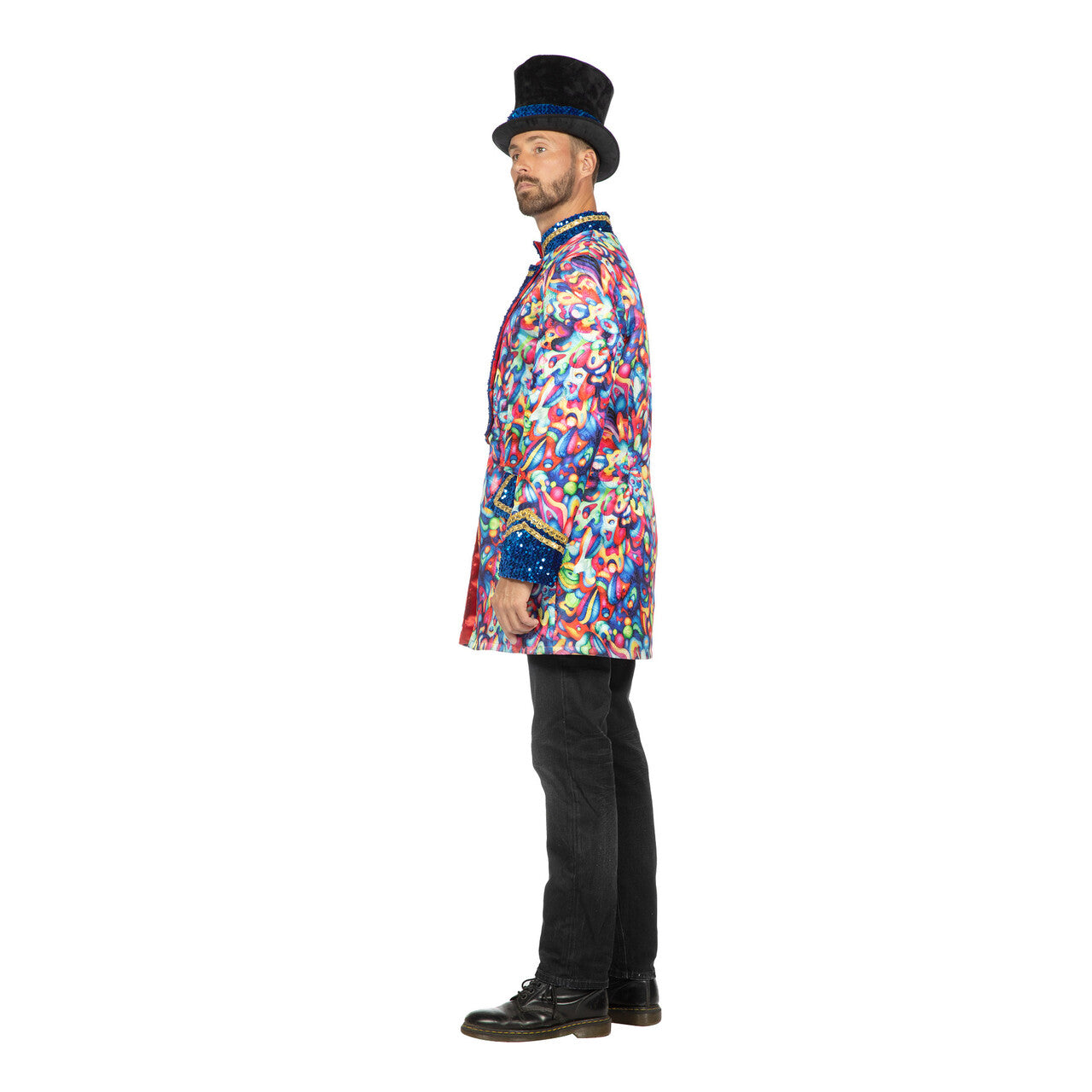Op deze afbeelding zie je een Kostuums, van het merk Wilbers. Luxe Confetti Kleuren Jas Man