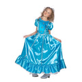 Prinses Smaragd Blauw Meisje Kostuum