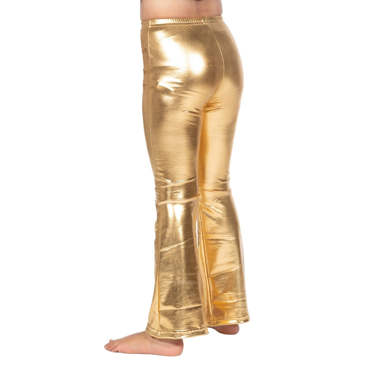 Op deze afbeelding zie je een Kostuums, van het merk Wilbers. Flared Broek Party In Gold Meisje