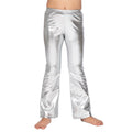 Pantalon Évasé Métallisé Argent Fille