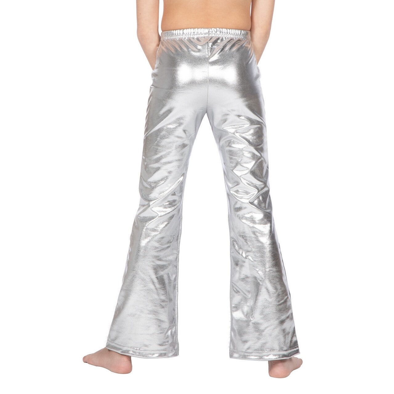 Op deze afbeelding zie je een Kostuums, van het merk Wilbers. Flared Broek Metallic Zilver Meisje