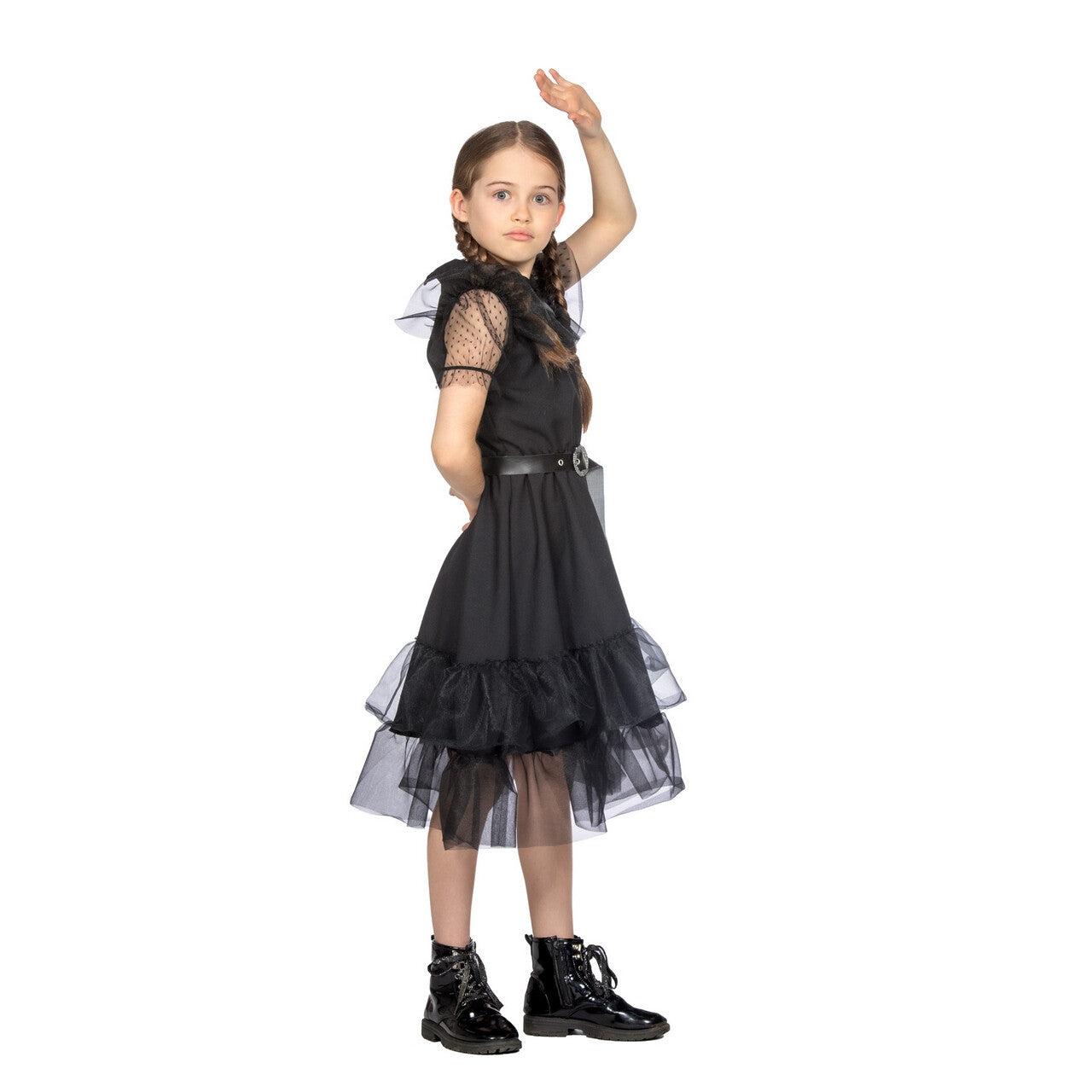 Op deze afbeelding zie je een Kostuums, van het merk Wilbers. Dancing In The Dark Halloween Gala Meisje Kostuum