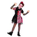 Clown Effrayant Coquin Écarlate Costume Fille