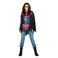 Poncho Squelette Coloré Costume Unisexe