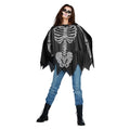 Poncho Squelette Affamé Costume Femme