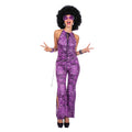 70Er Lila Leopard Disco Penny Damenkostüm