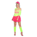 Big Lips Smooch Neon Groen 80S Vrouw