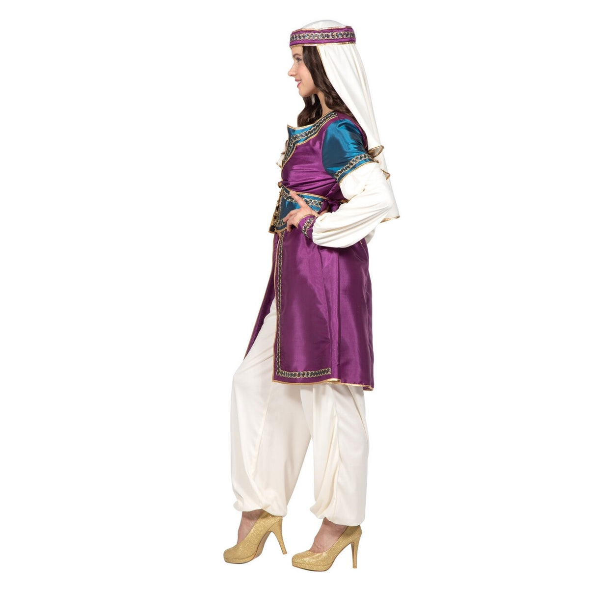 Op deze afbeelding zie je een Kostuums, van het merk Wilbers. Arabian Shiny Nights Vrouw Kostuum