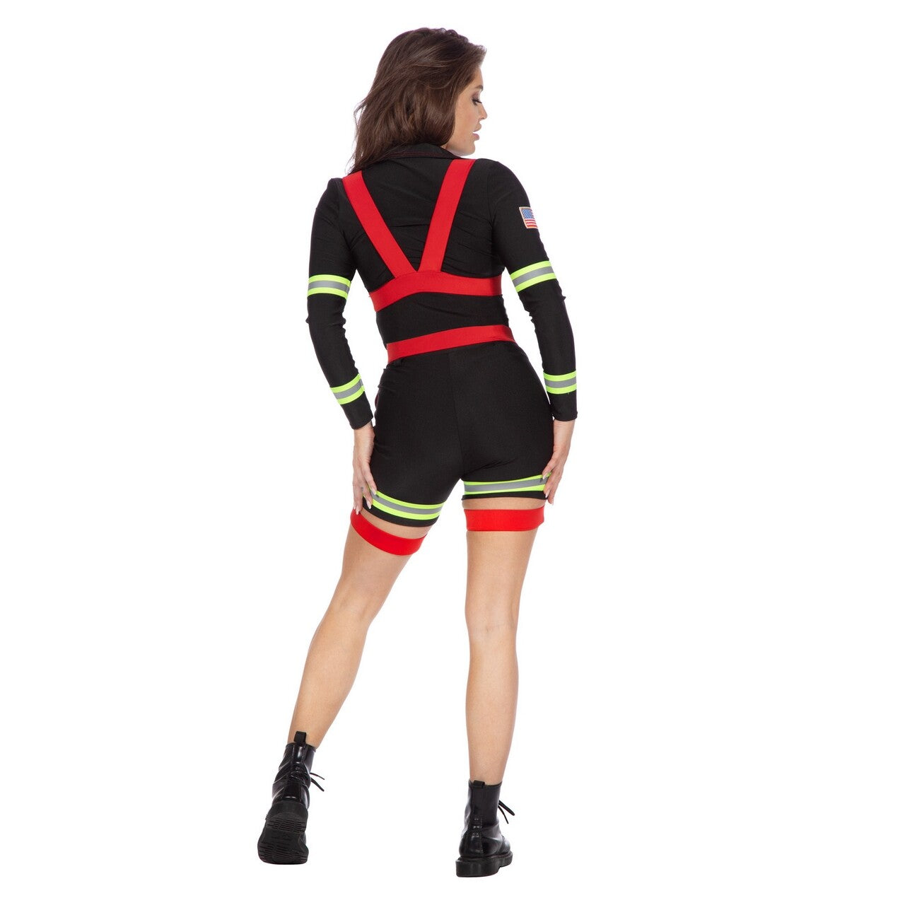 Op deze afbeelding zie je een Kostuums, van het merk Wilbers. De Vonk Slaat Over Sexy Brandweer Vrouw Kostuum