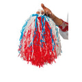 Cheerleader Spaß-Pompom Rot-Weiß-Blau
