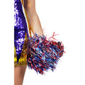 Cheerleader-Pompons Metallic Rot / Blau / Silber