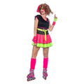 Jaren 80 Rollerskate Fit Vrouw Kostuum