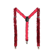 Op deze afbeelding zie je een Accessoires, van het merk Wilbers. Bretels Pailletten Feestelijk Rood