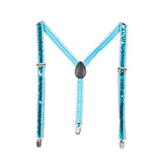 Op deze afbeelding zie je een Accessoires, van het merk Wilbers. Bretels Pailletten Feestelijk Blauw